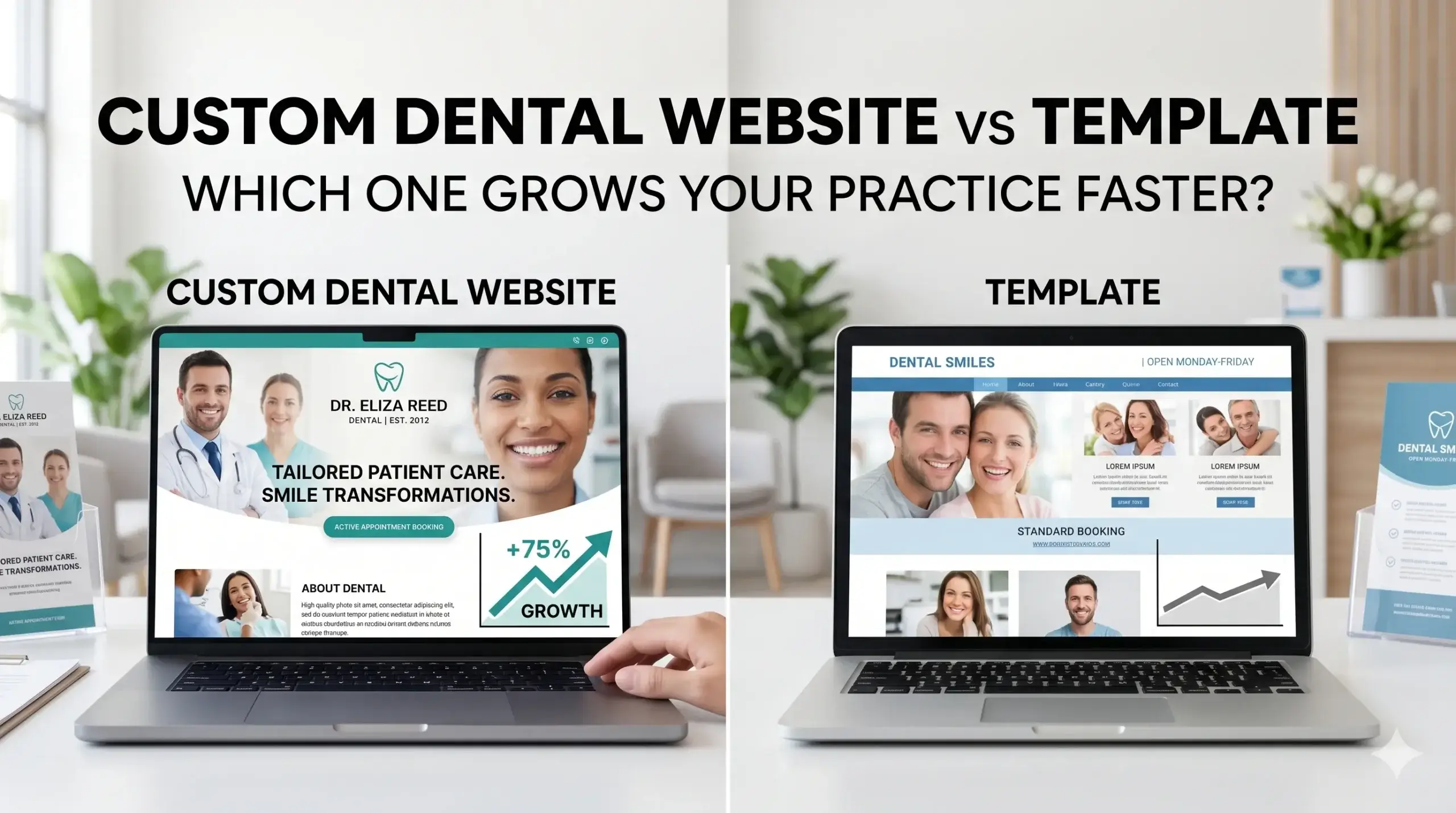 Custom Dental Website vs Template: Which One Grows Your Practice Faster?