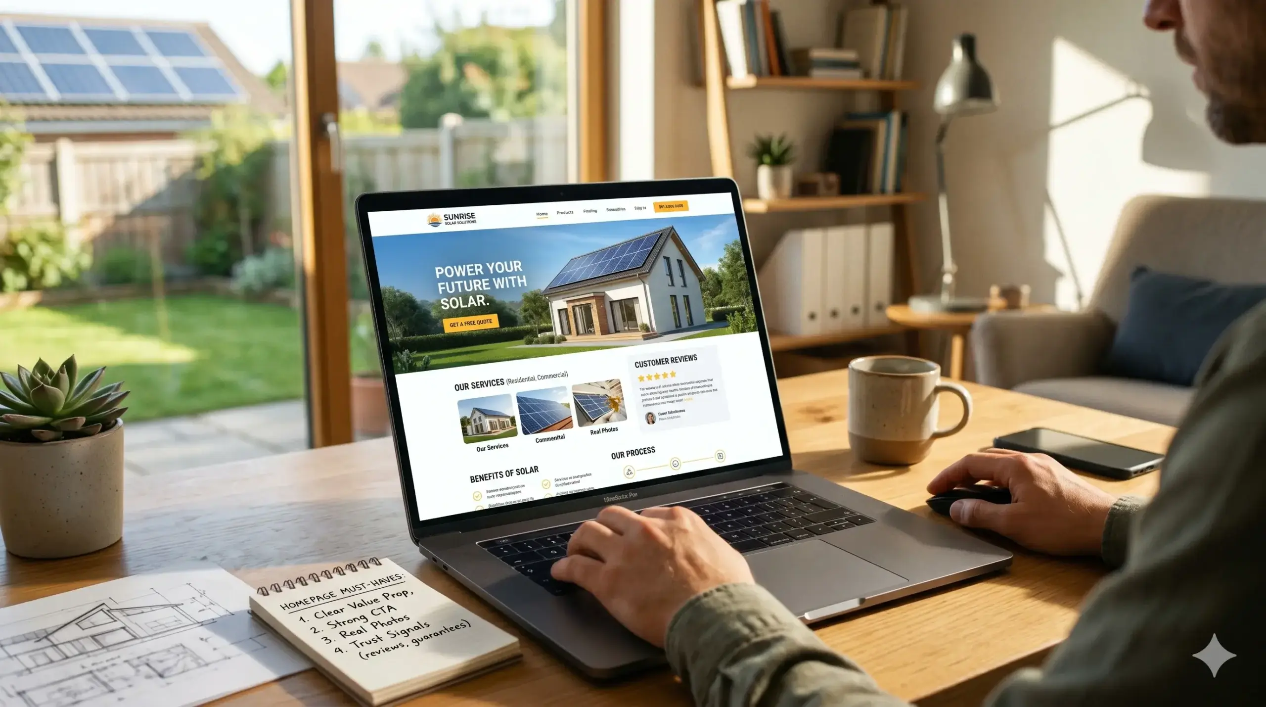 Solar Panel Website Design: What Every Solar Company Needs on Their Homepage